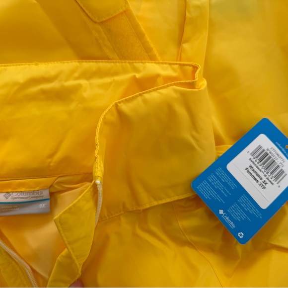 Columbia Yellow Waterproof Shell Jacket - Picture 3 of 3